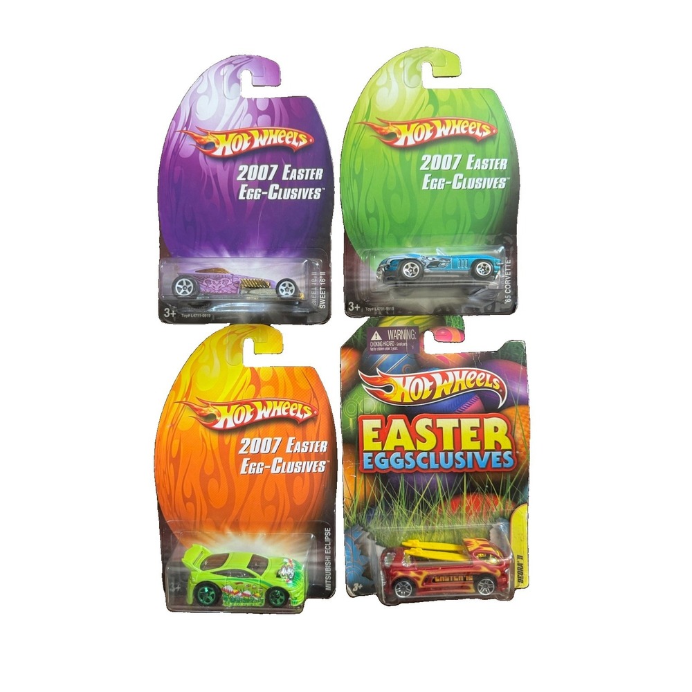 Hot Wheels Easter Egg-Clusives Lot 2007 2012 Corvette Eclipse Deora II NIP